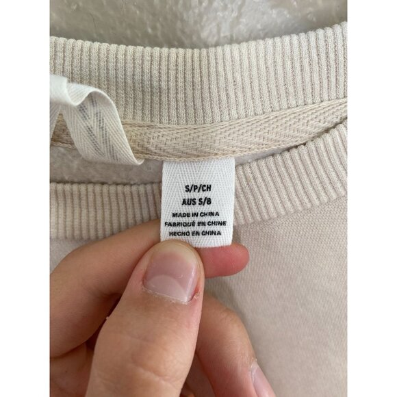 Roxy Womens 1990 Crewneck‎ Sweatshirt S Beige Palm Tree Graphic Cotton/polyester - Picture 4 of 8